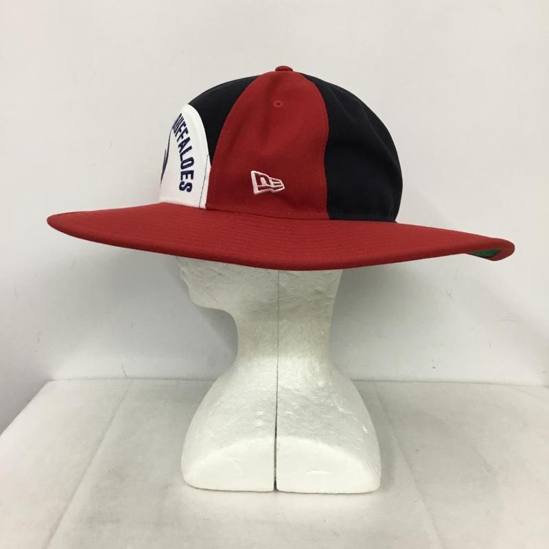 ニューエラ NEW ERA 帽子 ハット 近鉄バファローズ ロングブリムハット 岡本太郎 ロゴ、文字 赤 / レッド / red X 紺 / ネイビー / navy X 白 / ホワイト / white メンズ USED 古着 中古 10157014