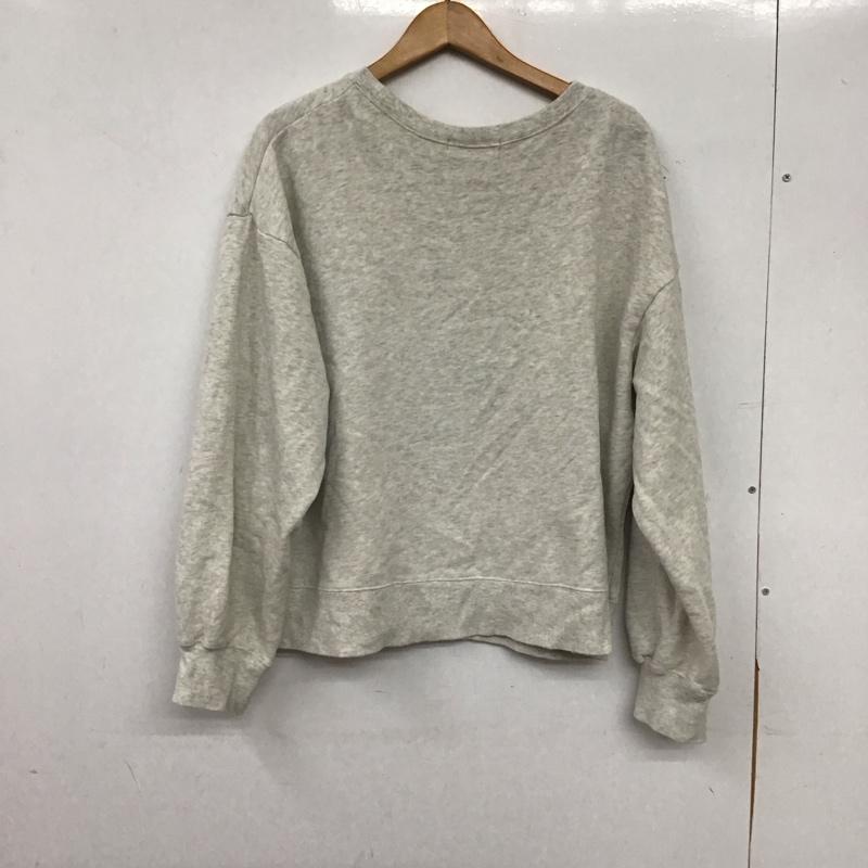 ダブルクローゼット w closet トレーナー 長袖 長袖トレーナー スウェット クルーネック プルオーバー FREE ロゴ、文字 灰 / グレー / gray レディース USED 古着 中古 10157015