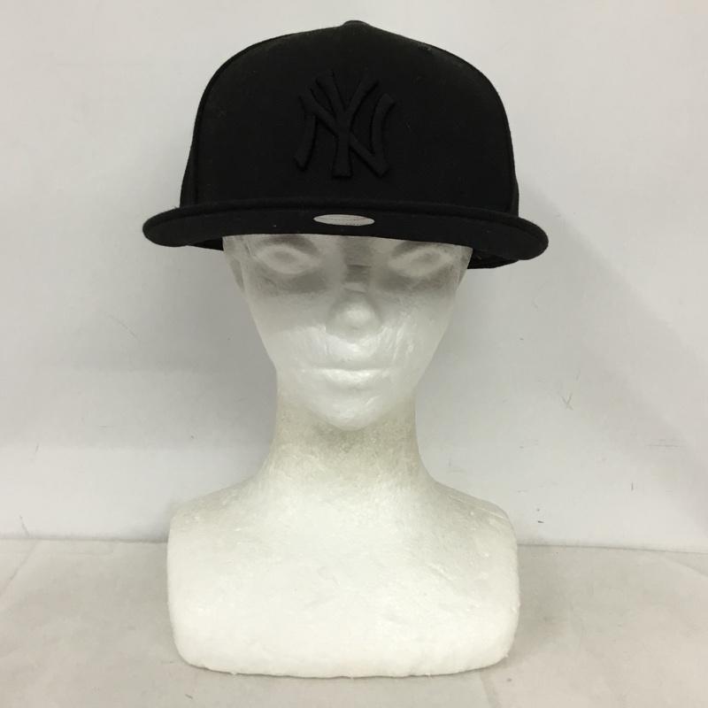 ニューエラ NEW ERA 帽子 キャップ NY 59FIFTY 59.6cm ロゴ、文字 黒 / ブラック / black メンズ USED 古着 中古 10157018