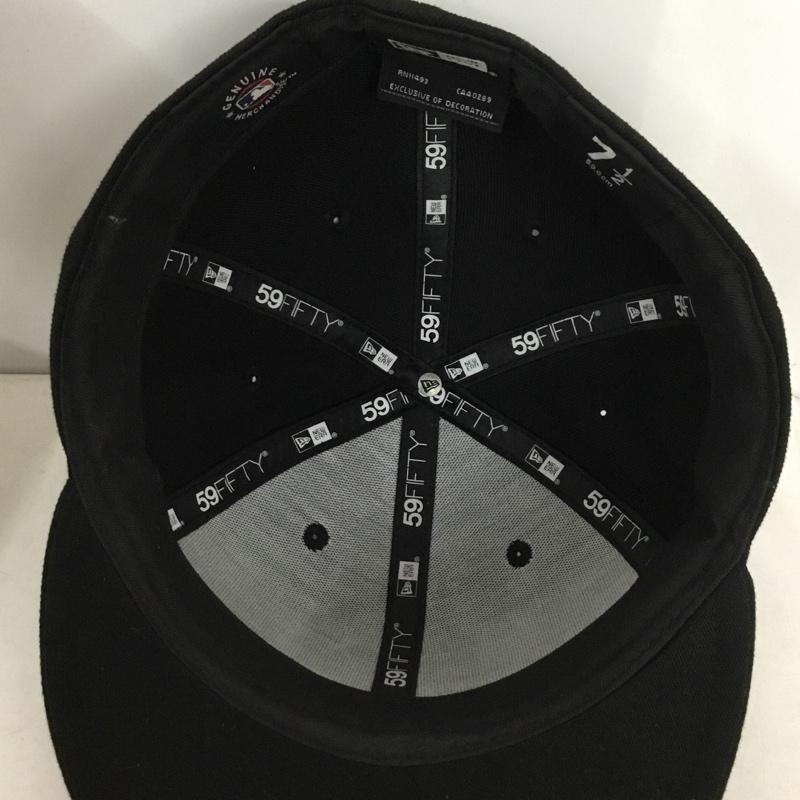 ニューエラ NEW ERA 帽子 キャップ NY 59FIFTY 59.6cm ロゴ、文字 黒 / ブラック / black メンズ USED 古着 中古 10157018