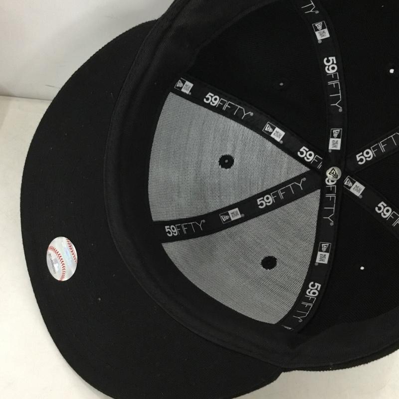ニューエラ NEW ERA 帽子 キャップ NY 59FIFTY 59.6cm ロゴ、文字 黒 / ブラック / black メンズ USED 古着 中古 10157018