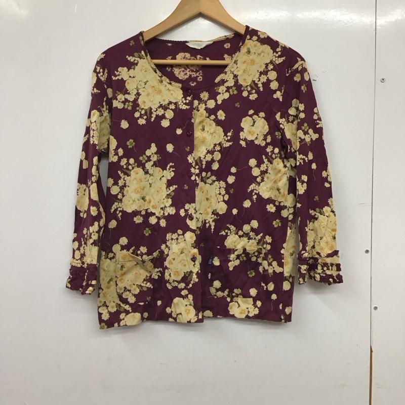 ピンクハウス PINK HOUSE シャツ、ブラウス 長袖 長袖シャツ ノーカラーシャツ 前開きシャツ L プリント マルチカラー / マルチカラー / multicolor レディース USED 古着 中古 10157025
