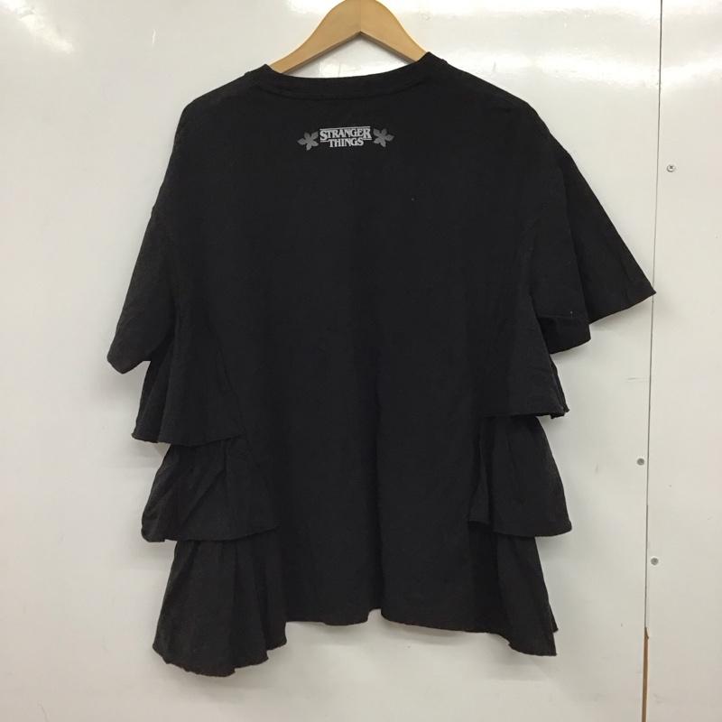 ニコアンド niko and... Tシャツ 半袖 半袖カットソー プリントTシャツ クルーネックカットソー FREE プリント 黒 / ブラック / black レディース USED 古着 中古 10157026