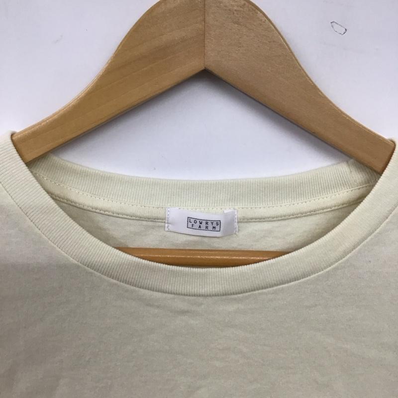 ローリーズファーム LOWRYS FARM Tシャツ 半袖 半袖カットソー プリントTシャツ クルーネックカットソー 2 ロゴ、文字 アイボリー / アイボリー / レディース USED 古着 中古 10157028