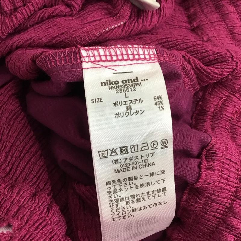 ニコアンド niko and... パンツ ワークパンツ、ペインターパンツ ワイドパンツ カジュアルパンツ ワークパンツ L 無地 えんじ / ワインレッド / dark red レディース USED 古着 中古 10157032
