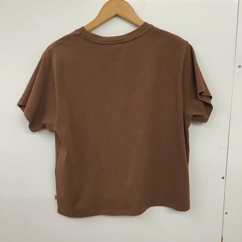 リーバイス Levi s Tシャツ 半袖 半袖カットソー プリントTシャツ クルーネックカットソー S ロゴ、文字 茶 / ブラウン / brown レディース USED 古着 中古 10157035