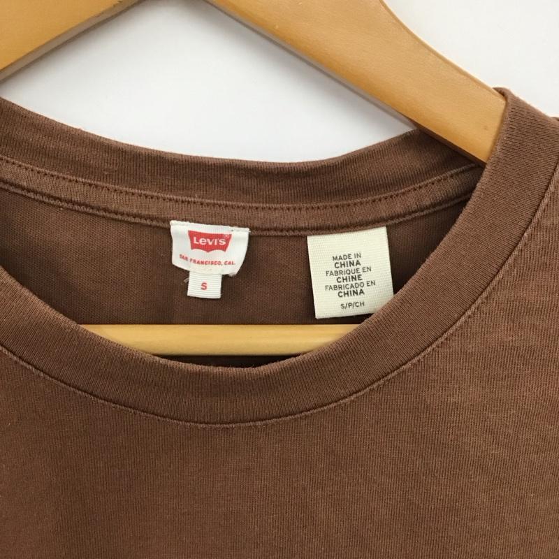 リーバイス Levi s Tシャツ 半袖 半袖カットソー プリントTシャツ クルーネックカットソー S ロゴ、文字 茶 / ブラウン / brown レディース USED 古着 中古 10157035