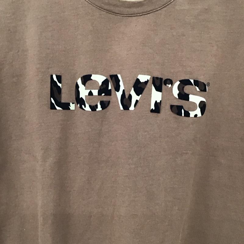 リーバイス Levi s Tシャツ 半袖 半袖カットソー プリントTシャツ クルーネックカットソー S ロゴ、文字 茶 / ブラウン / brown レディース USED 古着 中古 10157035