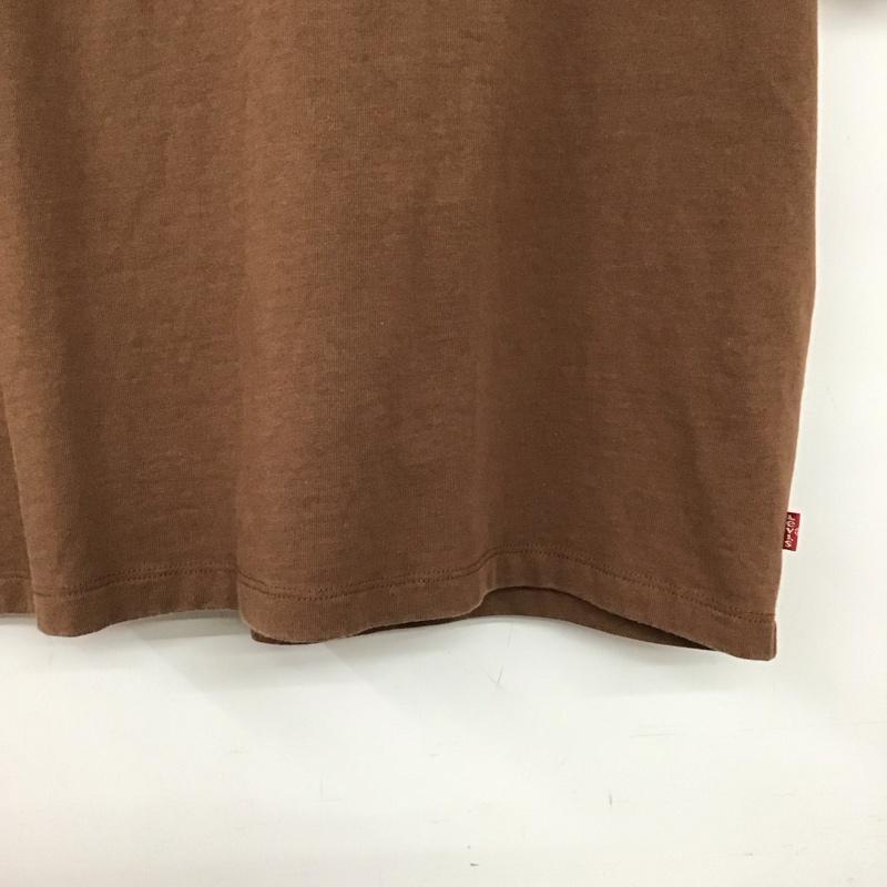 リーバイス Levi s Tシャツ 半袖 半袖カットソー プリントTシャツ クルーネックカットソー S ロゴ、文字 茶 / ブラウン / brown レディース USED 古着 中古 10157035