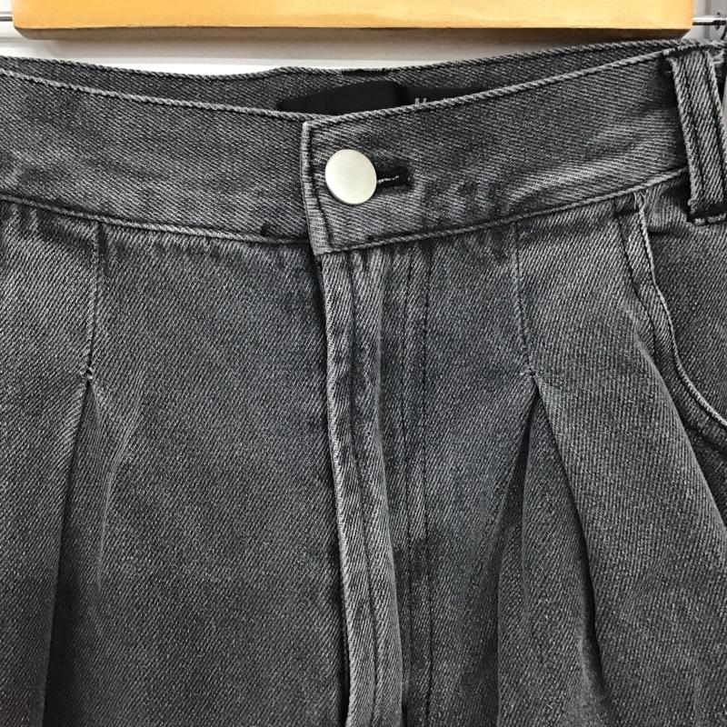 ヘザー Heather パンツ デニム、ジーンズ デニムパンツ ワイドパンツ カジュアルパンツ M ダメージ加工 ダークグレー / ダークグレー / レディース USED 古着 中古 10157039