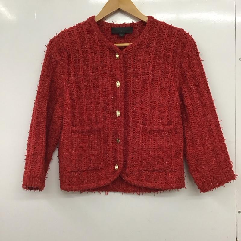 ザラ ZARA カーディガン 長袖 長袖カーディガン 前ボタン ニットカーディガン S 無地 赤 / レッド / red レディース USED 古着 中古 10157040