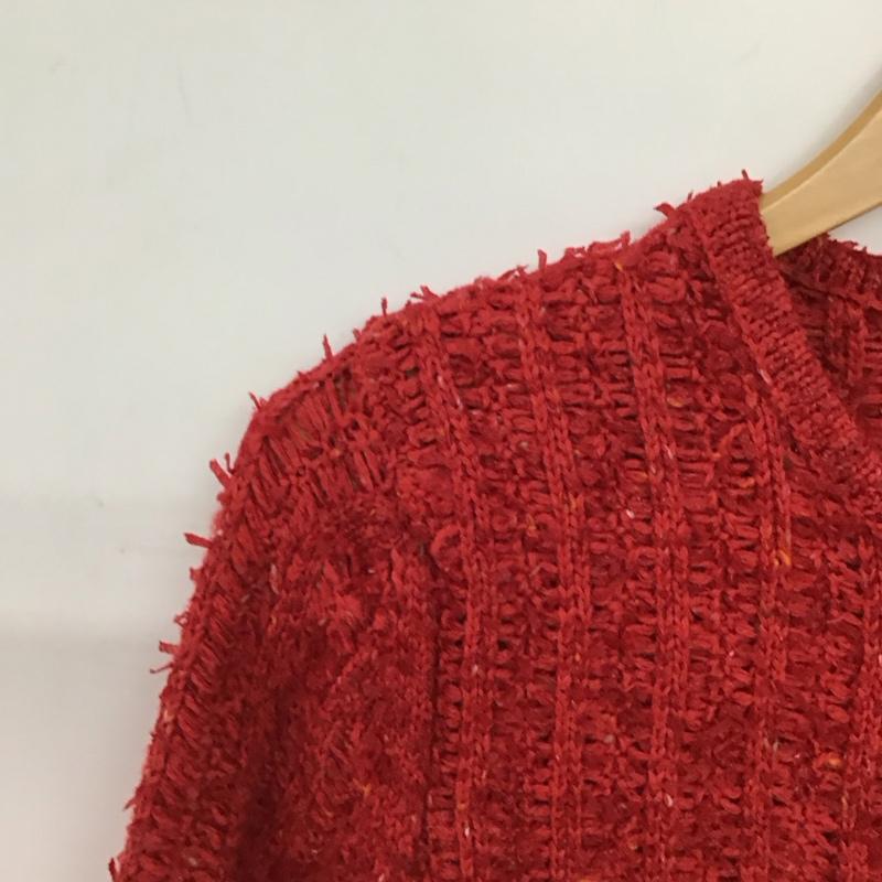 ザラ ZARA カーディガン 長袖 長袖カーディガン 前ボタン ニットカーディガン S 無地 赤 / レッド / red レディース USED 古着 中古 10157040