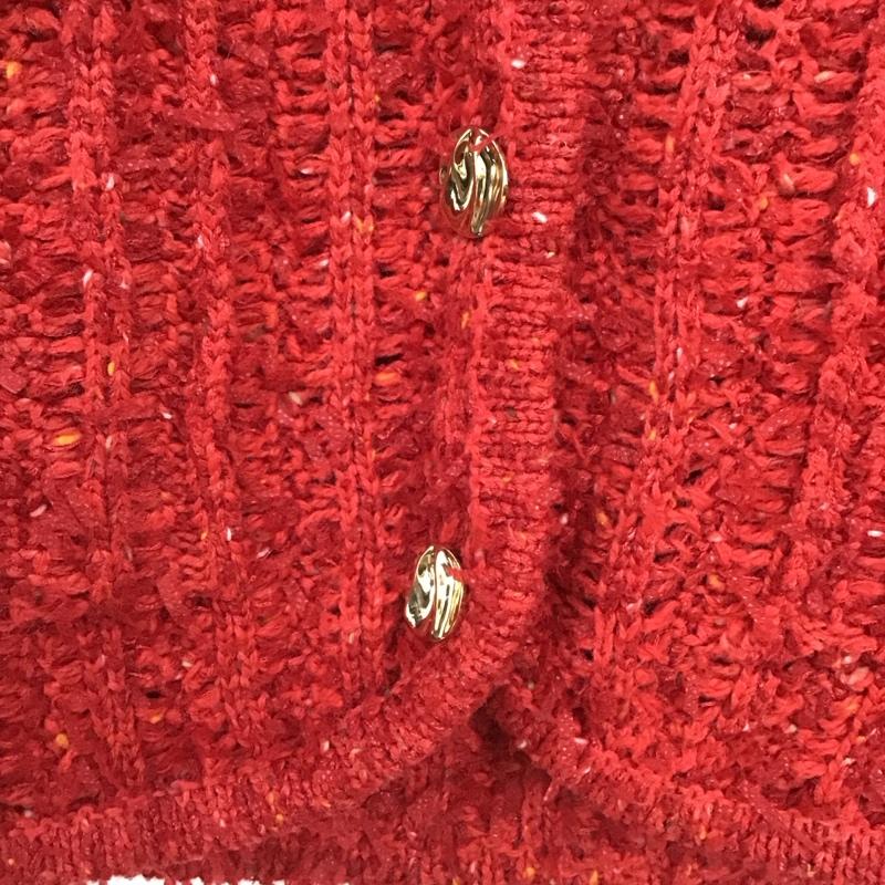 ザラ ZARA カーディガン 長袖 長袖カーディガン 前ボタン ニットカーディガン S 無地 赤 / レッド / red レディース USED 古着 中古 10157040