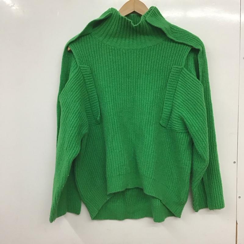 スナイデル SNIDEL ニット、セーター 長袖 長袖ニットカットソー スタンドネック セーター ONE SIZE 無地 緑 / グリーン / green レディース USED 古着 中古 10157042