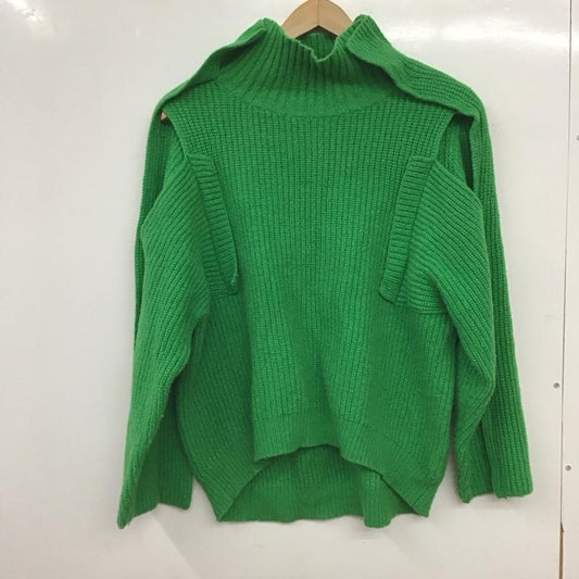 スナイデル SNIDEL ニット、セーター 長袖 長袖ニットカットソー スタンドネック セーター ONE SIZE 無地 緑 / グリーン / green レディース USED 古着 中古 10157042