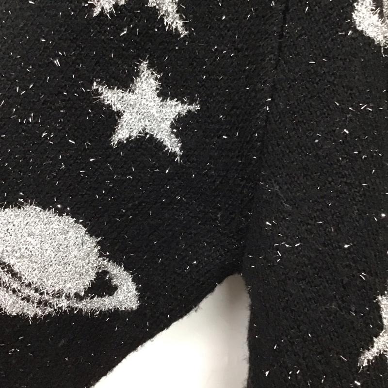 ザラ ZARA カーディガン 長袖 長袖カーディガン 前ボタン ニットカーディガン L ロゴ、文字 黒 / ブラック / black レディース USED 古着 中古 10157043