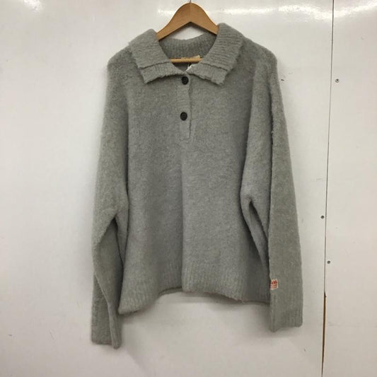 ジャバ Java ニット、セーター 長袖 長袖ニット セーター カラーニット L 無地 灰 / グレー / gray レディース USED 古着 中古 10157045