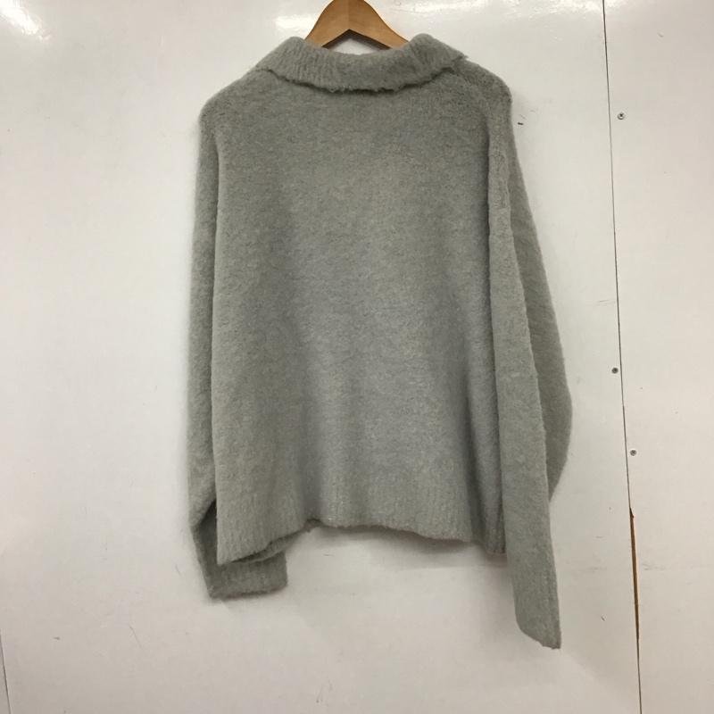 ジャバ Java ニット、セーター 長袖 長袖ニット セーター カラーニット L 無地 灰 / グレー / gray レディース USED 古着 中古 10157045