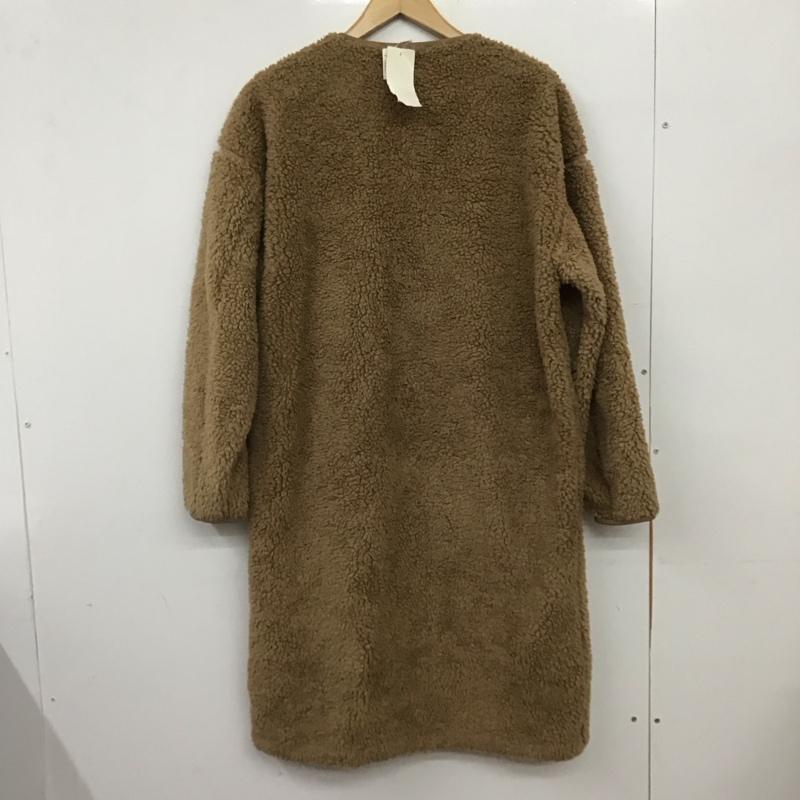 ユニクロ UNIQLO ジャケット、上着 ジャンパー、ブルゾン ボアフリースノーカラーコート M 無地 ベージュ / ベージュ / beige レディース USED 古着 中古 10157046