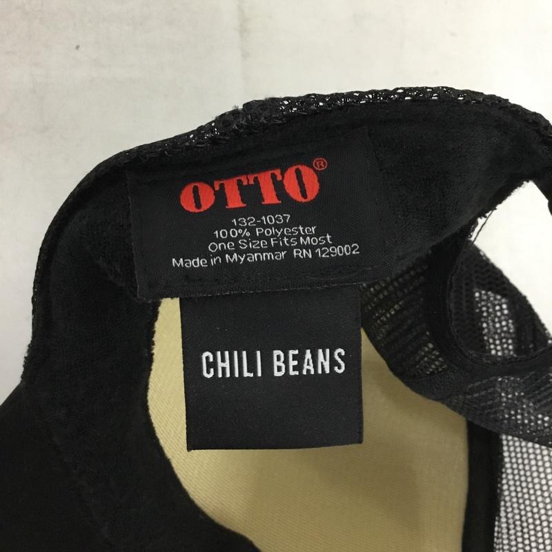 オットー OTTO 帽子 キャップ CHILI BEANS メッシュキャップ ロゴ、文字 黒 / ブラック / black メンズ USED 古着 中古 10157048