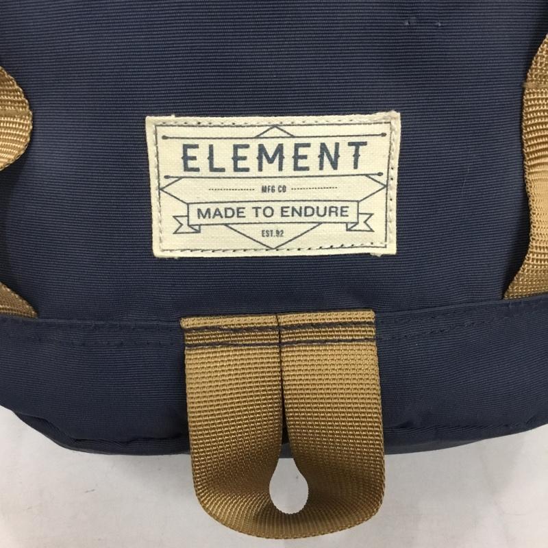 エレメント ELEMENT リュックサック、デイパック リュックサック、デイバッグ AE022-958 バックパック ロゴ、文字 紺 / ネイビー / navy X ベージュ / ベージュ / beige メンズ USED 古着 中古 10157062