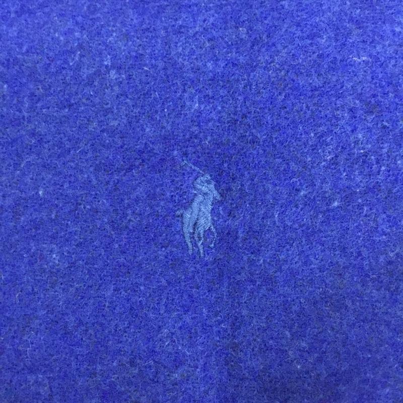 ポロラルフローレン POLO RALPH LAUREN マフラー マフラー フリンジ ワンポイント 青 / ブルー / blue X 紺 / ネイビー / navy メンズ USED 古着 中古 10157063