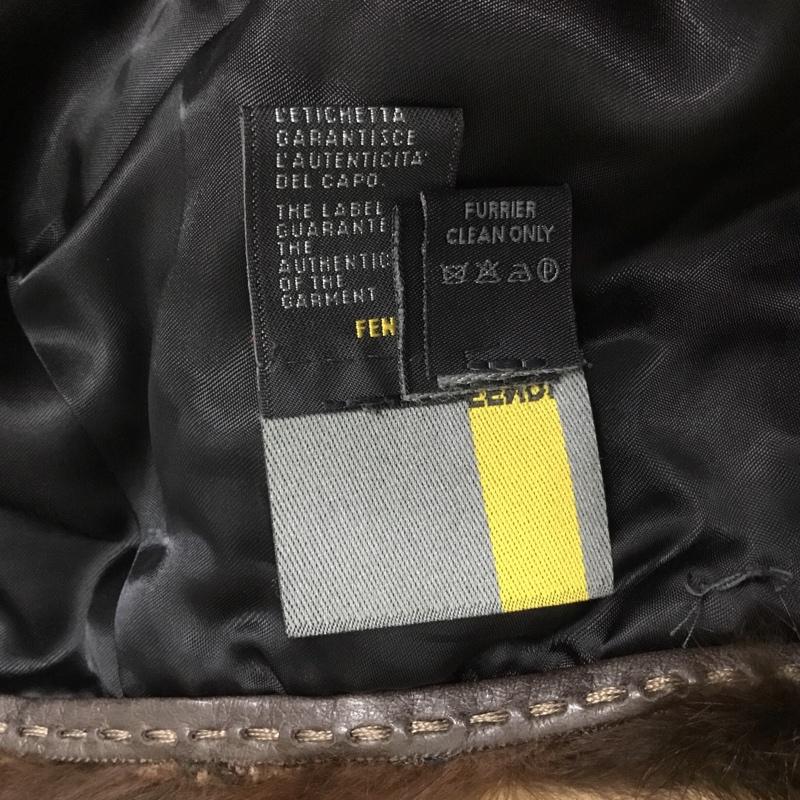 フェンディ FENDI マフラー マフラー ファー付 カシミヤマフラー ショール 無地 ダークブラウン / ダークブラウン / レディース USED 古着 中古 10157064