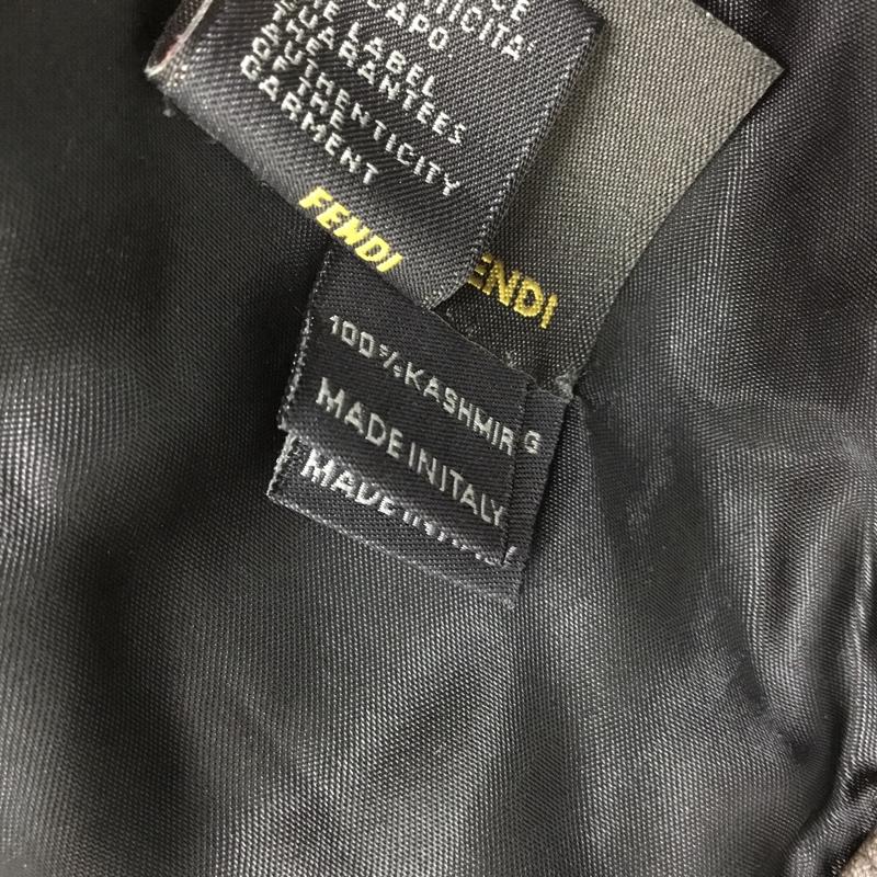 フェンディ FENDI マフラー マフラー ファー付 カシミヤマフラー ショール 無地 ダークブラウン / ダークブラウン / レディース USED 古着 中古 10157064