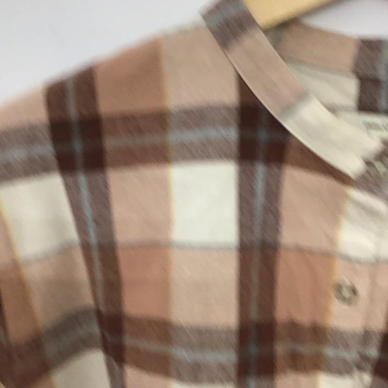 スタディオクリップ studio CLIP シャツ、ブラウス 長袖 SC19Y031-1 バンドカラー M チェック 茶 / ブラウン / brown レディース USED 古着 中古 10157065