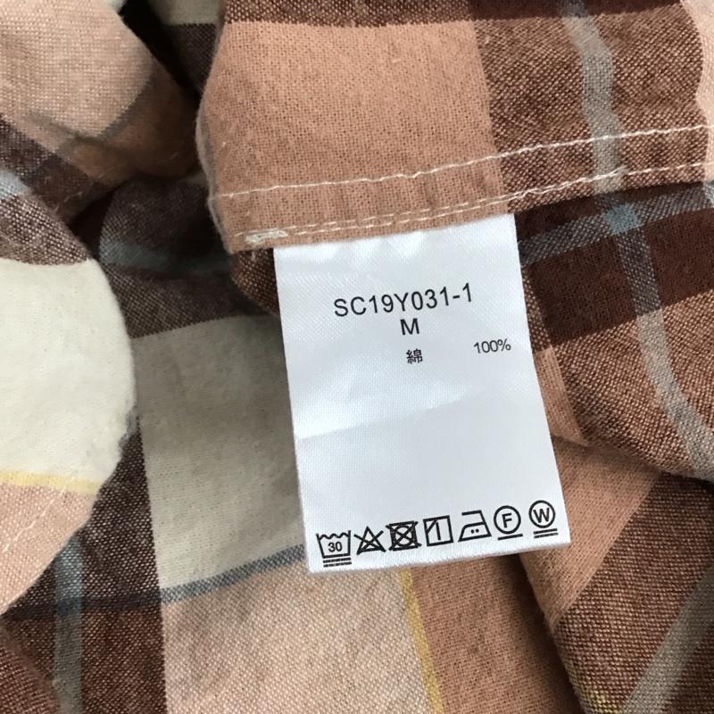 スタディオクリップ studio CLIP シャツ、ブラウス 長袖 SC19Y031-1 バンドカラー M チェック 茶 / ブラウン / brown レディース USED 古着 中古 10157065