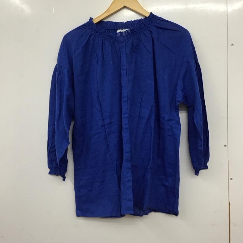 ニコアンド niko and... シャツ、ブラウス 長袖 NKN23649AD コットンリネン M 無地 青 / ブルー / blue レディース USED 古着 中古 10157067