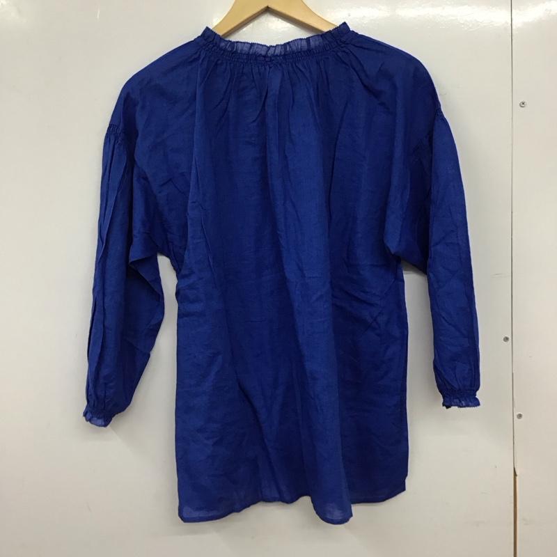 ニコアンド niko and... シャツ、ブラウス 長袖 NKN23649AD コットンリネン M 無地 青 / ブルー / blue レディース USED 古着 中古 10157067