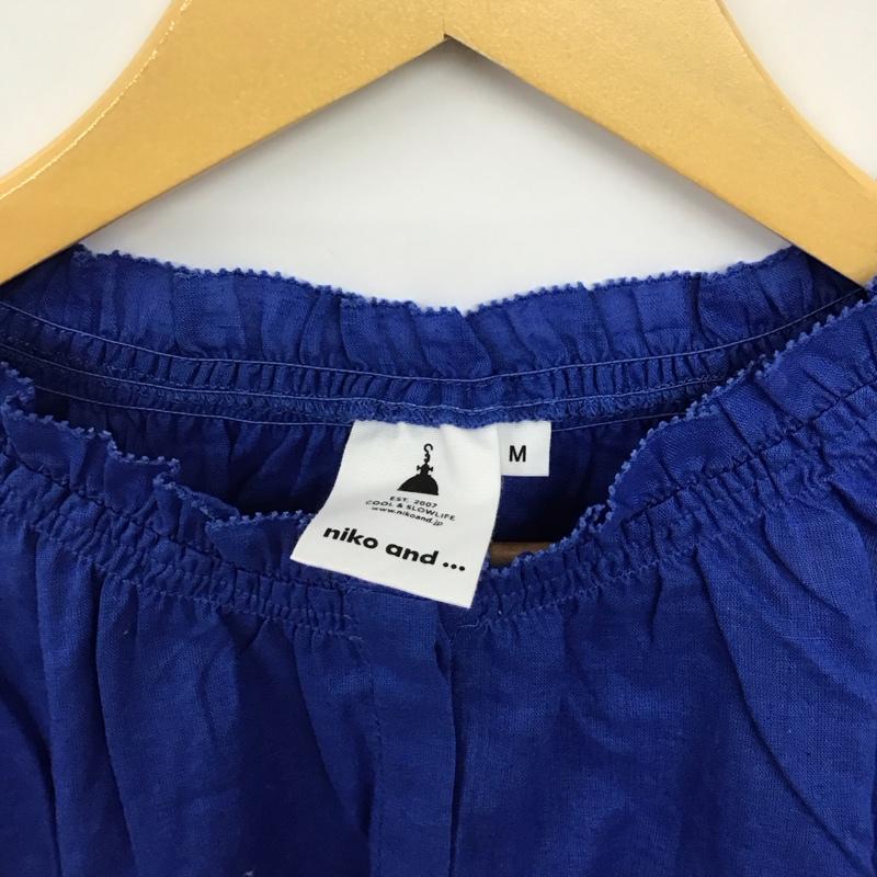ニコアンド niko and... シャツ、ブラウス 長袖 NKN23649AD コットンリネン M 無地 青 / ブルー / blue レディース USED 古着 中古 10157067
