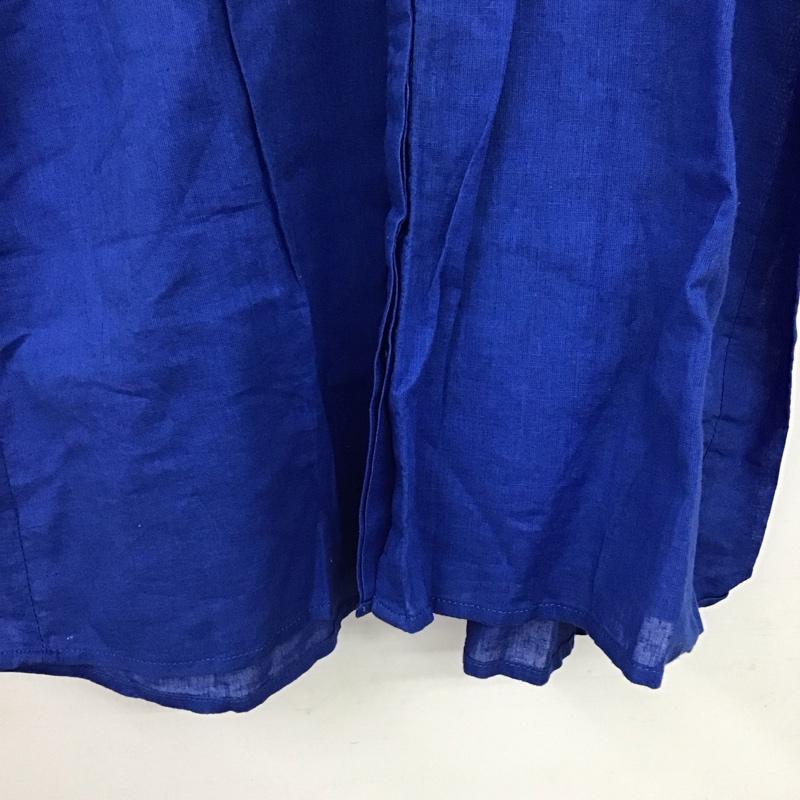 ニコアンド niko and... シャツ、ブラウス 長袖 NKN23649AD コットンリネン M 無地 青 / ブルー / blue レディース USED 古着 中古 10157067