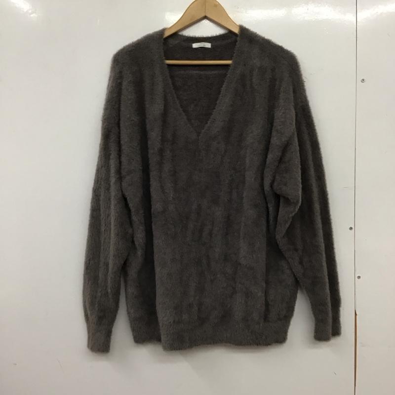 アイテムズ アーバンリサーチ ITEMS URBAN RESEARCH ニット、セーター 長袖 IT47-22A017 ミニシャギーVネックニット FREE 無地 灰 / グレー / gray レディース USED 古着 中古 10157071