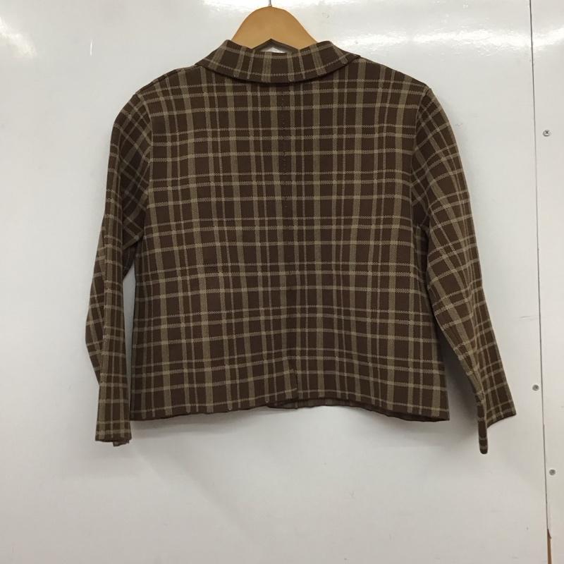 ザラ ZARA ジャケット、上着 ジャケット、ブレザー 4192 145 087 クロップド丈 ショート丈 S チェック 茶 / ブラウン / brown X ベージュ / ベージュ / beige レディース USED 古着 中古 10157072
