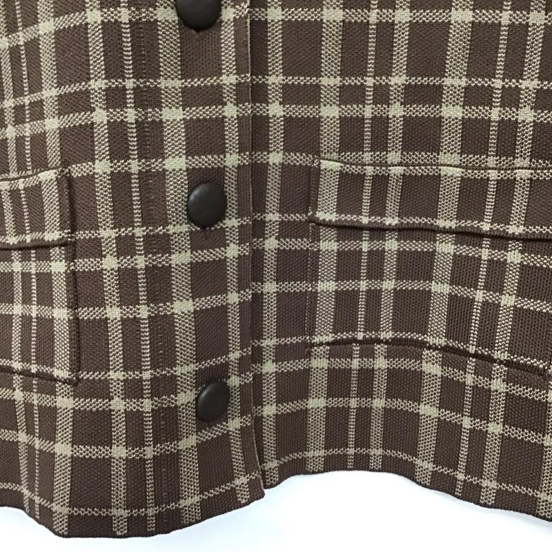 ザラ ZARA ジャケット、上着 ジャケット、ブレザー 4192 145 087 クロップド丈 ショート丈 S チェック 茶 / ブラウン / brown X ベージュ / ベージュ / beige レディース USED 古着 中古 10157072