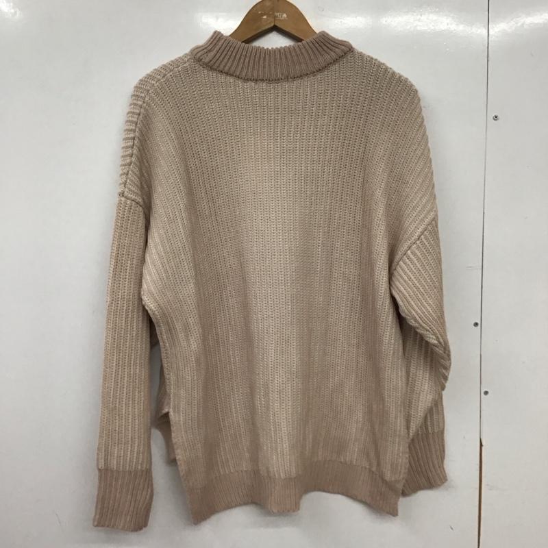 ダブルクローゼット w closet ニット、セーター 長袖 Alley by w closet スタンドネック FREE 無地 白 / ホワイト / white X 桃 / ピンク / pink レディース USED 古着 中古 10157079
