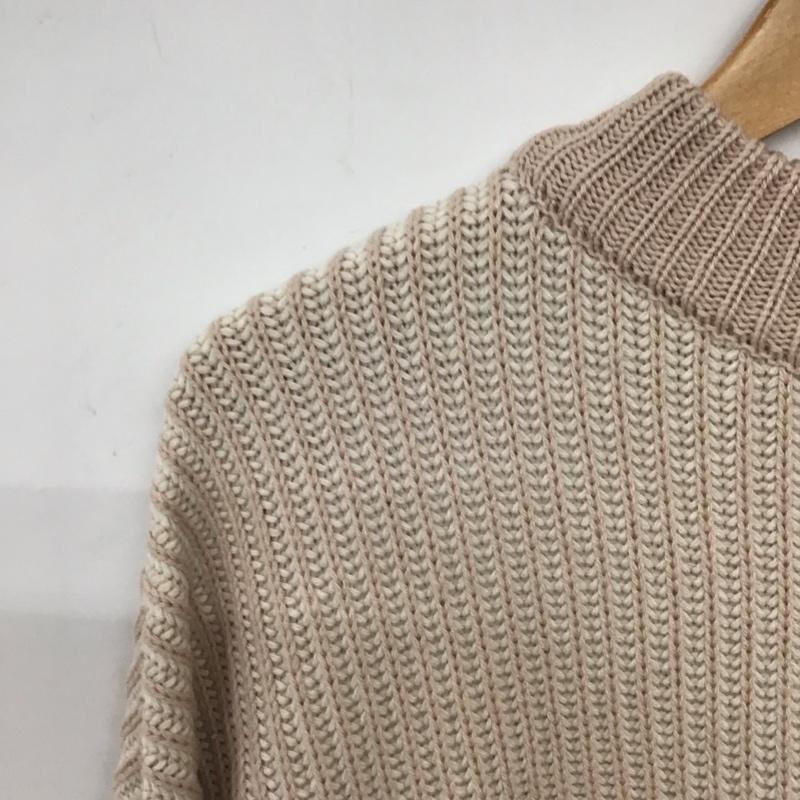 ダブルクローゼット w closet ニット、セーター 長袖 Alley by w closet スタンドネック FREE 無地 白 / ホワイト / white X 桃 / ピンク / pink レディース USED 古着 中古 10157079