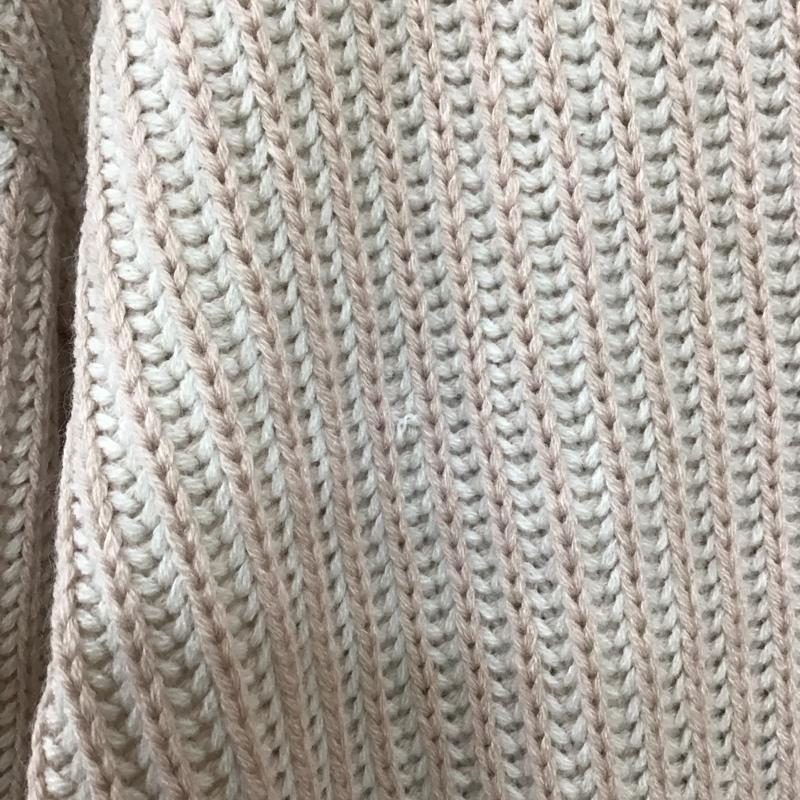 ダブルクローゼット w closet ニット、セーター 長袖 Alley by w closet スタンドネック FREE 無地 白 / ホワイト / white X 桃 / ピンク / pink レディース USED 古着 中古 10157079
