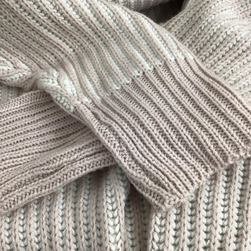 ダブルクローゼット w closet ニット、セーター 長袖 Alley by w closet スタンドネック FREE 無地 白 / ホワイト / white X 桃 / ピンク / pink レディース USED 古着 中古 10157079