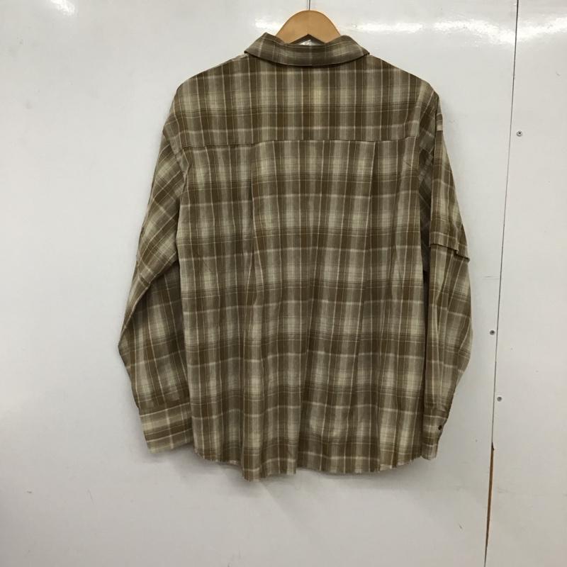 エヘカソポ ehka sopo シャツ、ブラウス 長袖 2701212 2WAY 袖チュニックオーバーシャツ タグ付き 半袖 FREE チェック 茶 / ブラウン / brown X ベージュ / ベージュ / beige レディース USED 古着 中古 10157080