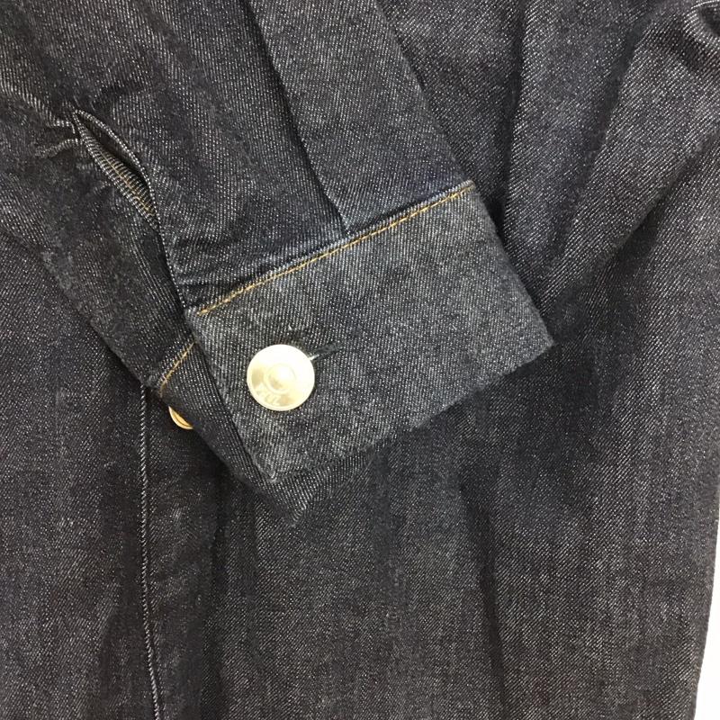 ザラ ZARA ワンピース ひざ丈スカート 0779 163 407 デニム シャツワンピース 長袖 S 無地 インディゴ / インディゴ / Indigo レディース USED 古着 中古 10157081