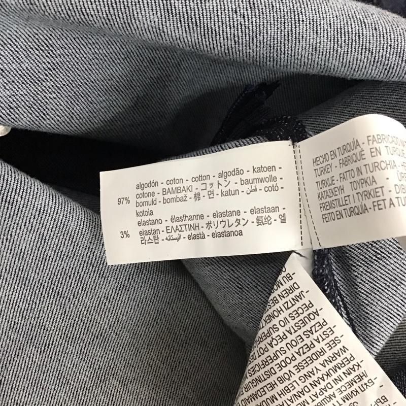 ザラ ZARA ワンピース ひざ丈スカート 0779 163 407 デニム シャツワンピース 長袖 S 無地 インディゴ / インディゴ / Indigo レディース USED 古着 中古 10157081