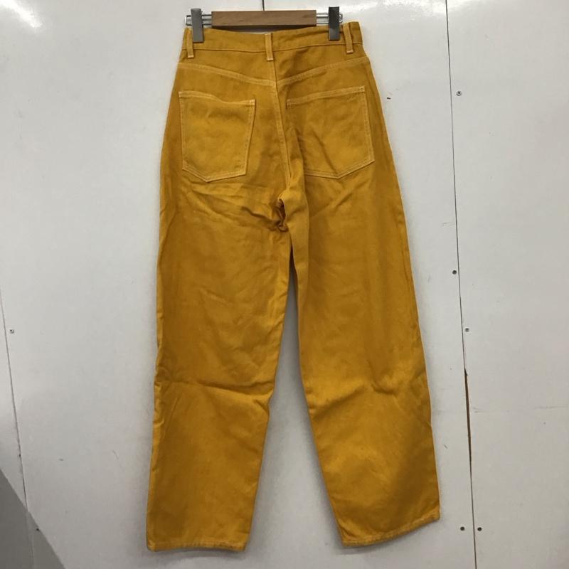 エックスガール X-girl ボトムス ボトムス 05193606 WIDE TAPERED PANTS ワイドパンツ ジップフライ タック 2 無地 黄 / イエロー / yellow レディース USED 古着 中古 10157083