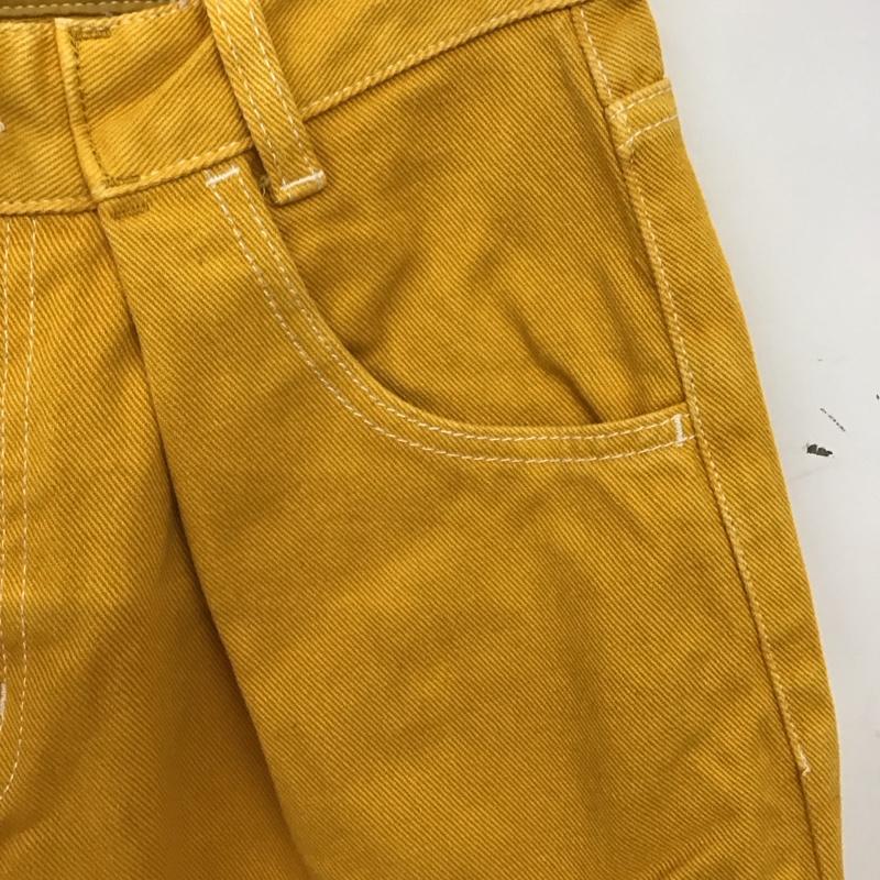 エックスガール X-girl ボトムス ボトムス 05193606 WIDE TAPERED PANTS ワイドパンツ ジップフライ タック 2 無地 黄 / イエロー / yellow レディース USED 古着 中古 10157083