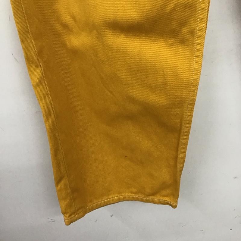 エックスガール X-girl ボトムス ボトムス 05193606 WIDE TAPERED PANTS ワイドパンツ ジップフライ タック 2 無地 黄 / イエロー / yellow レディース USED 古着 中古 10157083