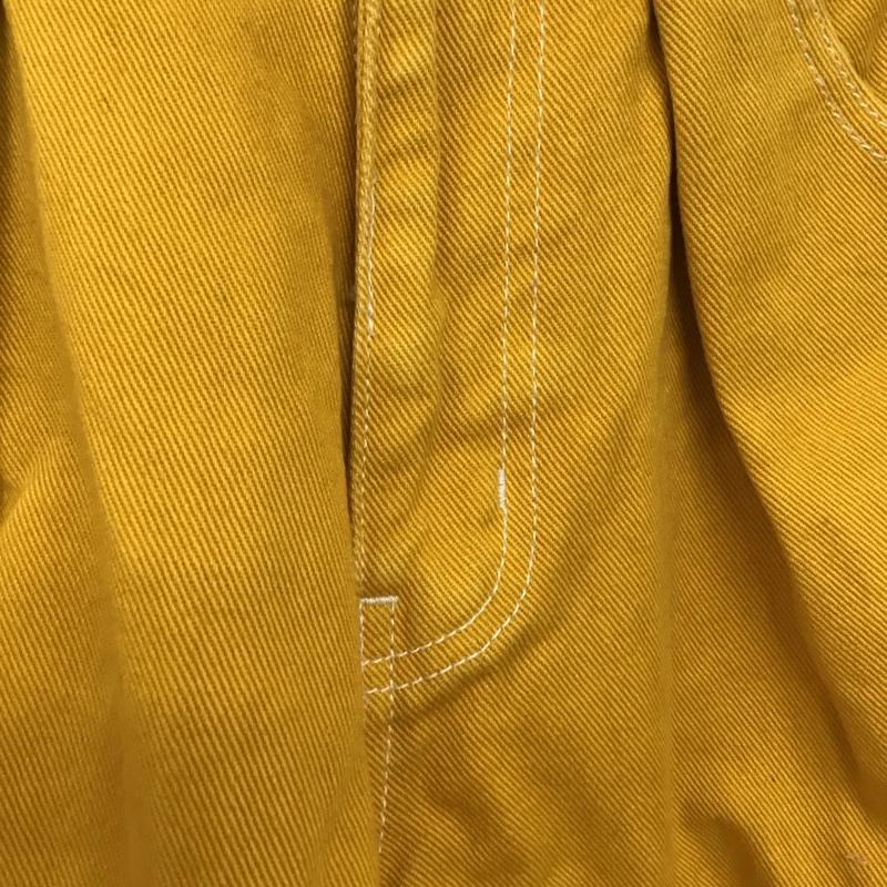 エックスガール X-girl ボトムス ボトムス 05193606 WIDE TAPERED PANTS ワイドパンツ ジップフライ タック 2 無地 黄 / イエロー / yellow レディース USED 古着 中古 10157083