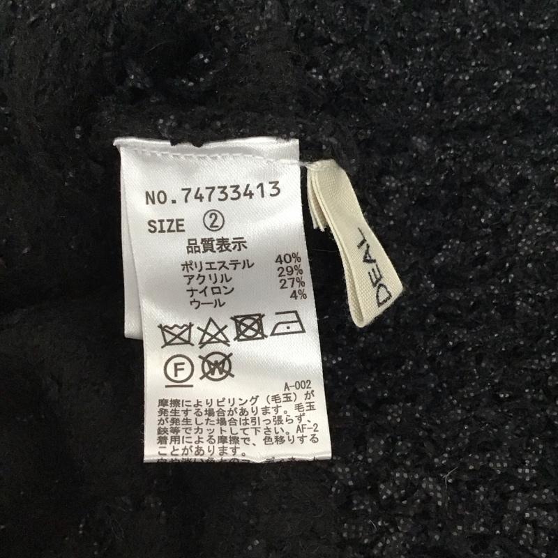 ココディール COCO DEAL ジャケット、上着 ジャケット、ブレザー 74733413 ツイーディコンパクトニットジャケット 2 無地 黒 / ブラック / black レディース USED 古着 中古 10157089