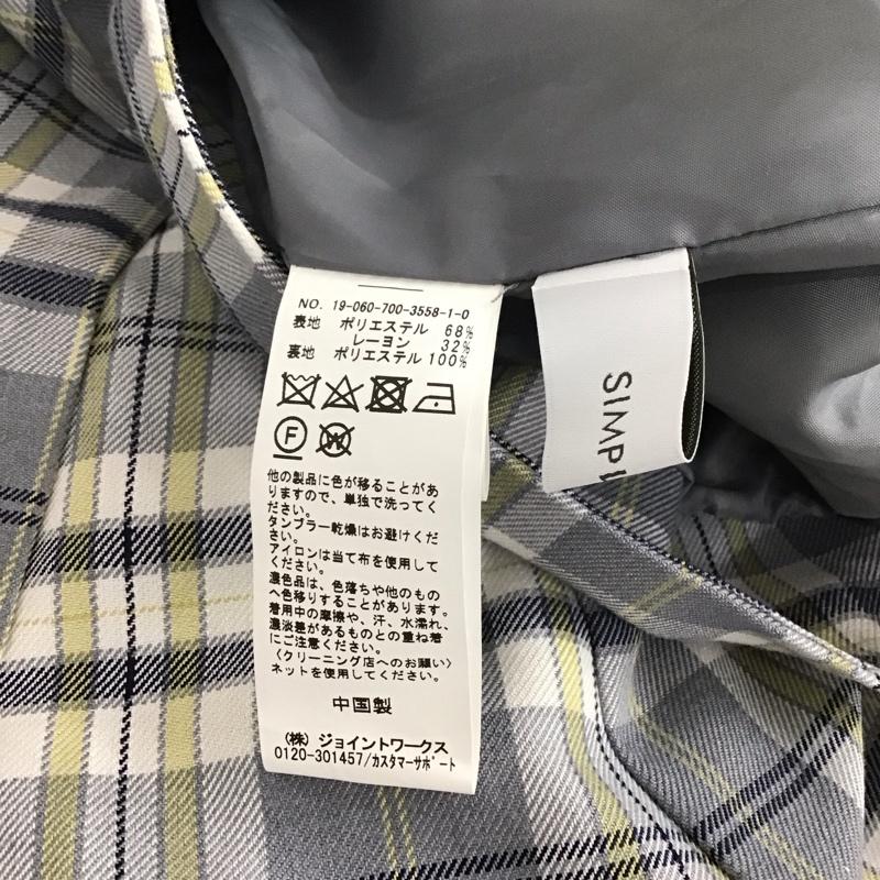 シンプリシテェ Simplicite スカート ロングスカート FREE チェック マルチカラー / マルチカラー / multicolor レディース USED 古着 中古 10157096